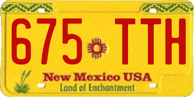 NM license plate 675TTH