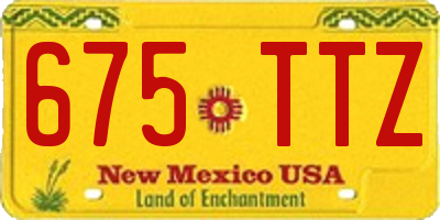NM license plate 675TTZ
