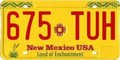 NM license plate 675TUH