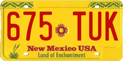 NM license plate 675TUK