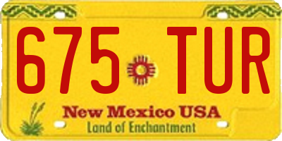 NM license plate 675TUR