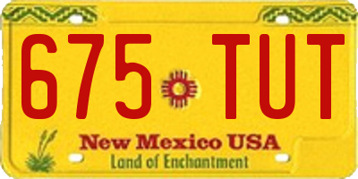 NM license plate 675TUT
