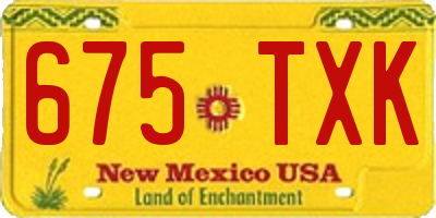 NM license plate 675TXK