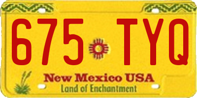 NM license plate 675TYQ