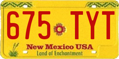 NM license plate 675TYT