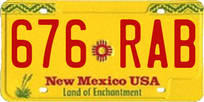 NM license plate 676RAB