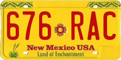 NM license plate 676RAC