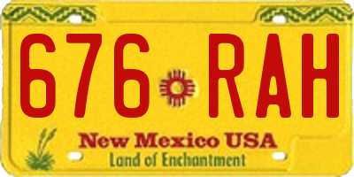 NM license plate 676RAH