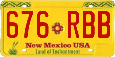 NM license plate 676RBB