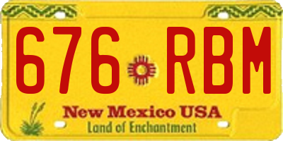 NM license plate 676RBM