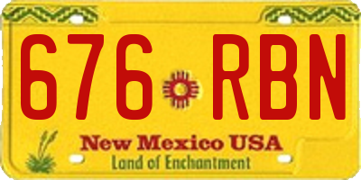 NM license plate 676RBN
