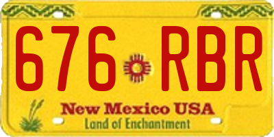 NM license plate 676RBR