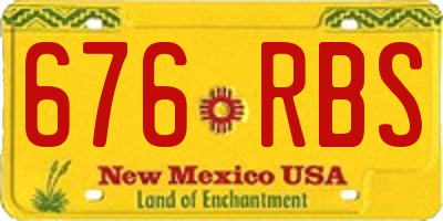 NM license plate 676RBS