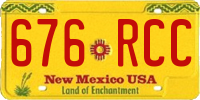 NM license plate 676RCC