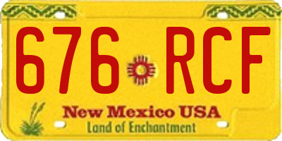 NM license plate 676RCF