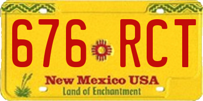 NM license plate 676RCT