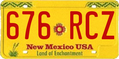 NM license plate 676RCZ