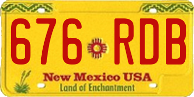 NM license plate 676RDB