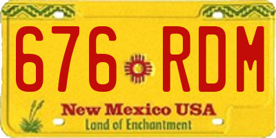 NM license plate 676RDM