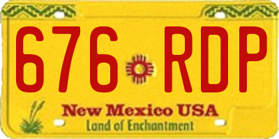 NM license plate 676RDP