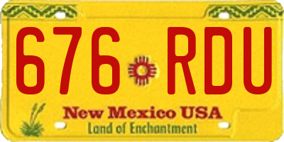 NM license plate 676RDU