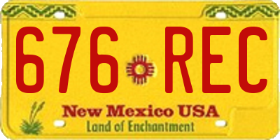 NM license plate 676REC