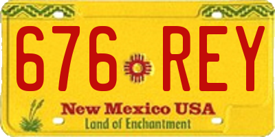 NM license plate 676REY