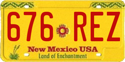 NM license plate 676REZ