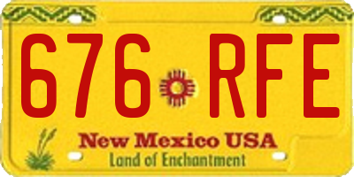 NM license plate 676RFE