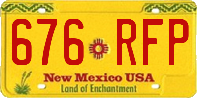 NM license plate 676RFP