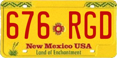 NM license plate 676RGD