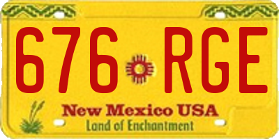 NM license plate 676RGE