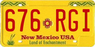 NM license plate 676RGI