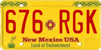 NM license plate 676RGK