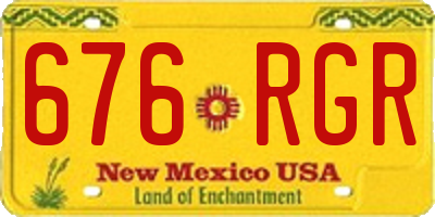 NM license plate 676RGR