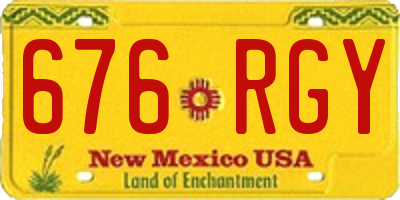 NM license plate 676RGY