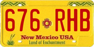 NM license plate 676RHB