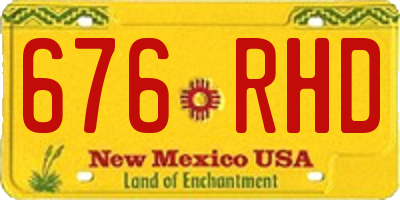NM license plate 676RHD