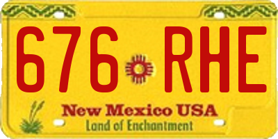 NM license plate 676RHE