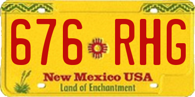 NM license plate 676RHG