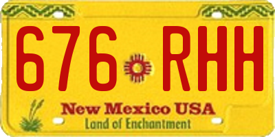 NM license plate 676RHH