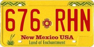 NM license plate 676RHN