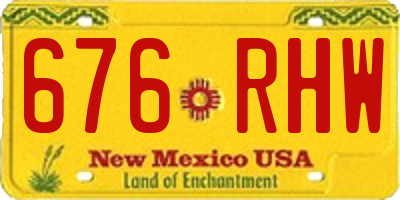 NM license plate 676RHW