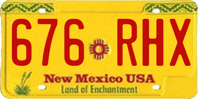 NM license plate 676RHX