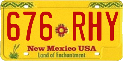NM license plate 676RHY