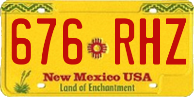 NM license plate 676RHZ