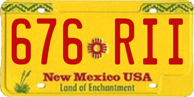 NM license plate 676RII