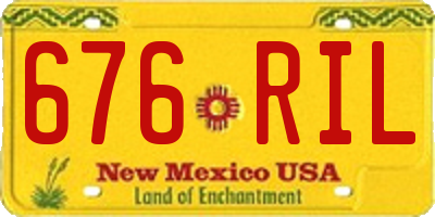NM license plate 676RIL