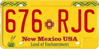 NM license plate 676RJC