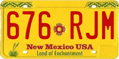 NM license plate 676RJM